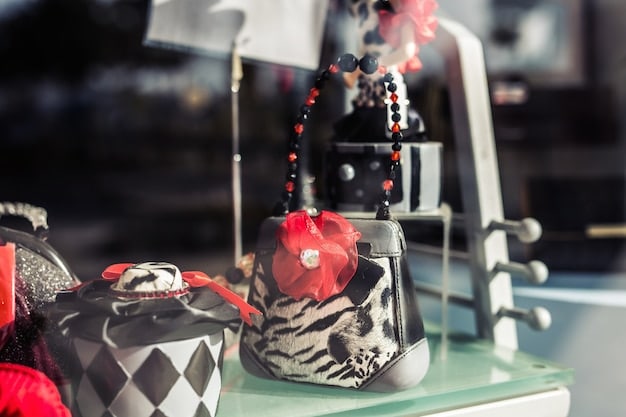 A close-up shot of a shelf in a celebrity closet, showcasing a collection of designer handbags from brands like Chanel, Hermès, and Louis Vuitton, each in pristine condition and arranged artfully.