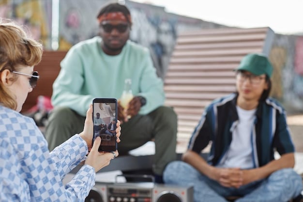 A collage showing members of the BTS ARMY volunteering at a local charity event, streaming BTS songs on multiple devices, and trending a positive hashtag on Twitter.