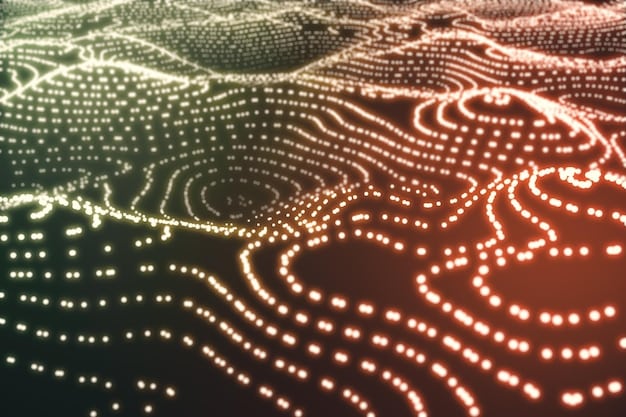 A digital representation of a copyright symbol with lines of code and neural network connections in the background, illustrating the intersection of copyright law and artificial intelligence.