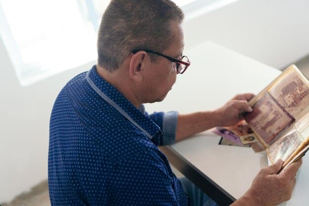 A collector carefully inspecting a comic book variant with a magnifying glass, focusing on the details of the cover art and condition.