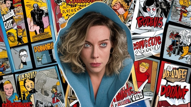 A collage showcasing different comic book art styles, from classic superhero comics to modern indie comics. Include examples of Jack Kirby's dynamic style, Art Spiegelman's minimalist approach, and contemporary artists' innovative techniques.