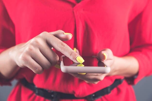 Close-up shot of a person's hands playing an intricate mobile game on a smartphone. The game interface is visually appealing, with vibrant colors and detailed graphics. The person's face is slightly visible, showing a focused and engaged expression.