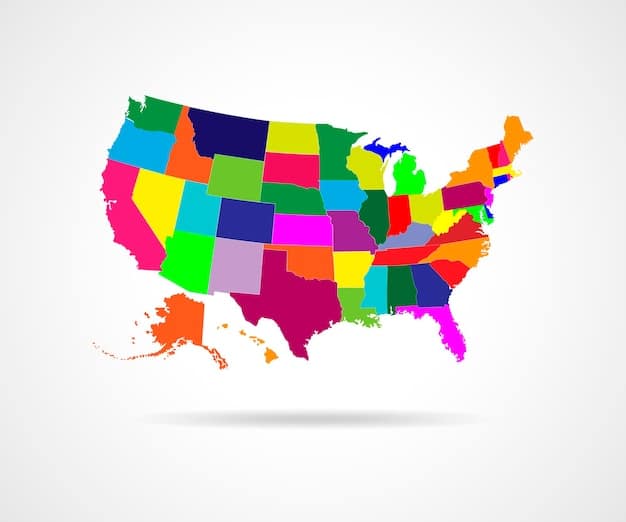 A map of the United States highlighting different states with varying colors to represent their legal stance on loot boxes: green for states with no restrictions, yellow for states with ongoing debates, and red for states with bans or strict regulations.