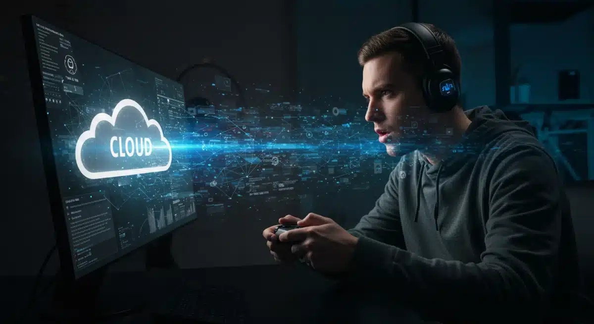 Gamer experiencing real-time, low-latency cloud gaming