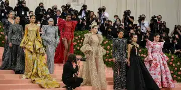 Celebrities in avant-garde fashion at the 2026 Met Gala red carpet