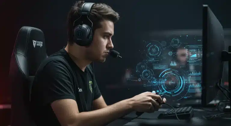 Esports pro player demonstrating advanced gaming techniques for a competitive edge in 2026.