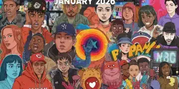 Vibrant collage of six viral pop culture memes influencing mainstream media in January 2026