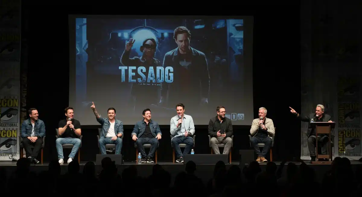 SDCC 2026 comic movie panel with cast and crew