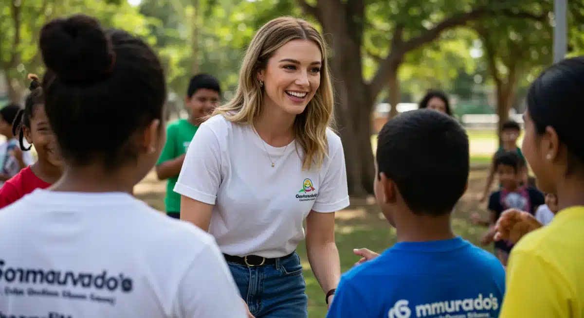 Celebrity engaging in a social impact campaign, demonstrating a commitment to authentic brand partnerships.