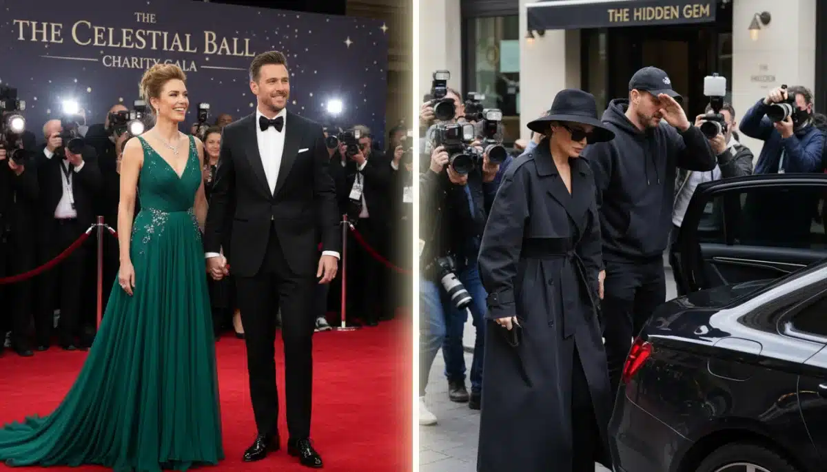 Contrasting public appearances of Hollywood's new couples