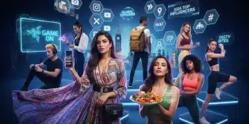Dynamic visual showcasing the multifaceted impact of social media on celebrity endorsements in 2026, featuring diverse influencers and digital platforms.