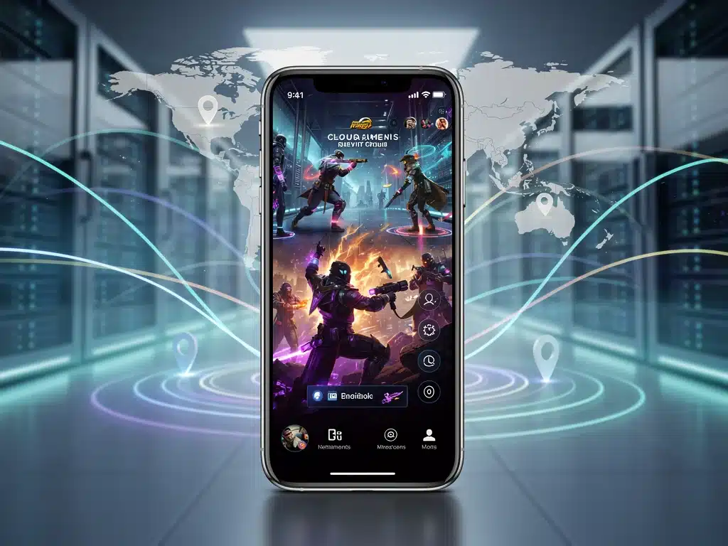 Cloud gaming seamlessly streaming on a mobile device