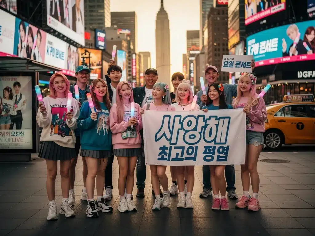 Diverse American K-Pop fans expressing excitement for new groups